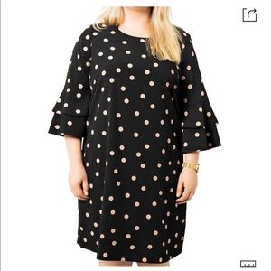 Estelle Plus Size Melissa Polka Dot Shift Dress